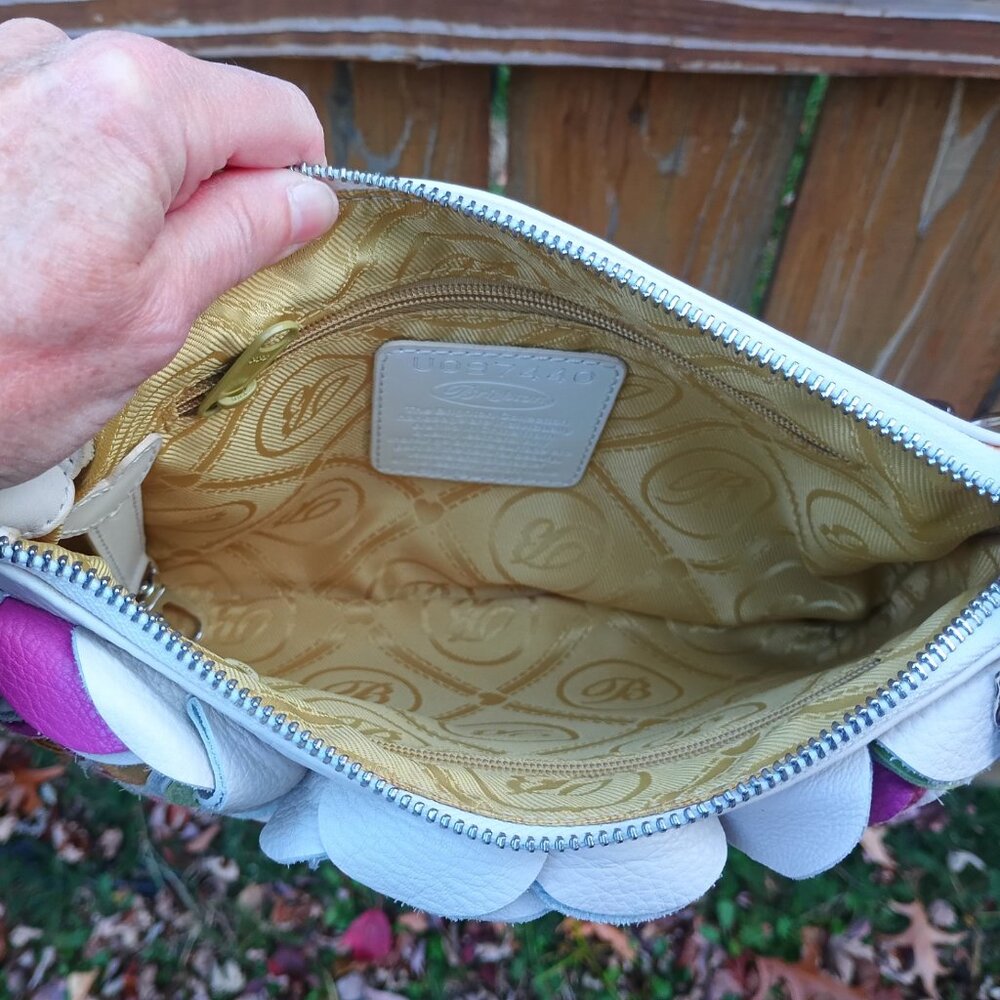 Vintage Rare Brighton Floral 3D Leather Handbag - Picture 5 of 5
